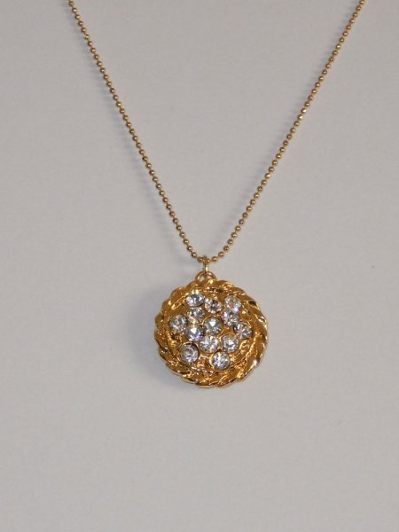 画像2: クリスタルガーデン ネックレス ネックレス全長４０センチ ゴールド (2)