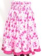 画像2: シングルパウスカート プリメリア柄 スカート丈７４cm 裾フリル仕上げ ピンク (2)