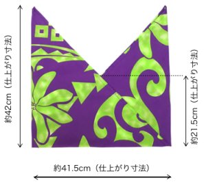 画像5: ハワイアンファブリック  あづま袋 カヒコ／ティアレ柄 パープル