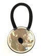 画像2: イタリア・ヴィンテージ 世界の飾りボタン ヘアゴム シェル ブラウン (2)