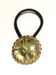 画像2: イタリア 世界の飾りボタン ヘアゴム オーロラ ゴールド (2)