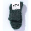 WEGO/シャギーソックス（ダークグリーン）