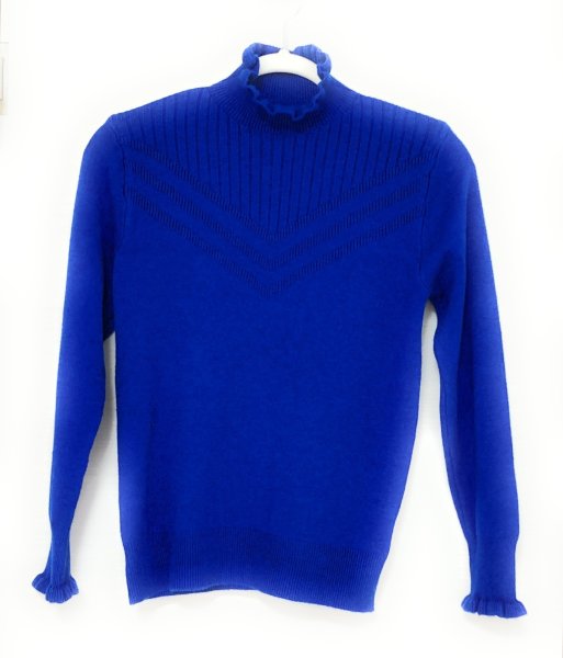 画像3: MAMARLINEセレクト セーター フリル ロイヤルブルー (3)