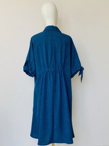 他の写真2: MAMARLINEセレクト 一つボタンのワンピース ブルー M-L