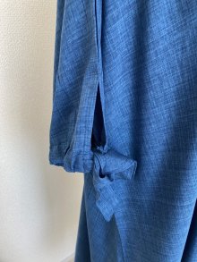 他の写真3: MAMARLINEセレクト 一つボタンのワンピース ブルー M-L