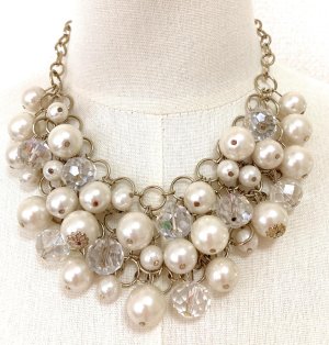 画像2: フェイクパール＆ビーズ ネックレス ネックレス全長46cm ホワイト
