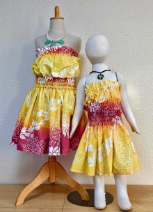 他の写真3: ハワイアン テニス・スコート 丈33cm フラワーレイ柄 イエロー