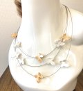 MAMARLINEセレクト アクセサリー ネックレス ショート　長さ２６cm メタリックシルバー