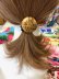 画像2: ジャパン 世界の飾りボタン ヘアゴム ゴールド (2)