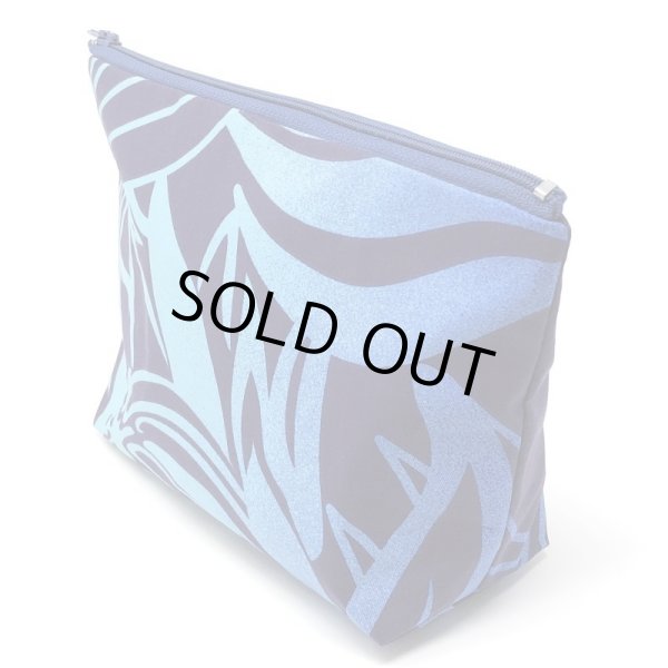 画像6: ハワイアン ファブリック ポーチ プロテア柄 ネイビー (6)