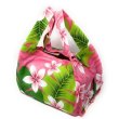 画像5: ハワイアン エコバッグ レジ袋型 お弁当サイズS プリメリア柄 ピンク (5)