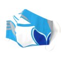 ハワイアン ファブリック ファッション・3Dマスク（扇型）   ブルー  Lサイズ