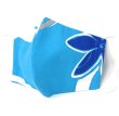 画像1: ハワイアン ファブリック ファッション・3Dマスク（扇型）   ブルー  Lサイズ (1)