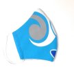 画像3: ハワイアン ファブリック ファッション・3Dマスク（扇型）   ブルー  Lサイズ (3)