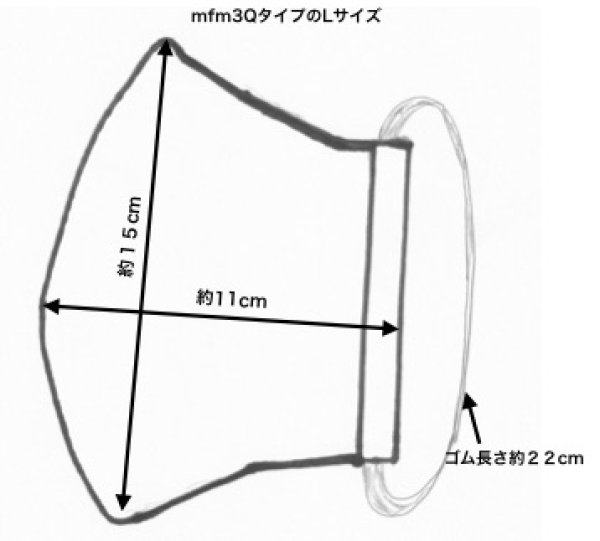 画像7: ハワイアン ファブリック ファッション・3Dマスク（扇型） プリメリア柄 ブラック Lサイズ (7)
