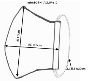 画像2: ハワイアン ファブリック ファッション・3Dマスク（扇型）  カラウヌ ホワイト Mサイズ