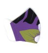 画像3: ハワイアン ファッション マスク（3D扇型・蒸れにくい・ファンデーション対策対応） プリメリア柄 パープル  Mサイズ (3)