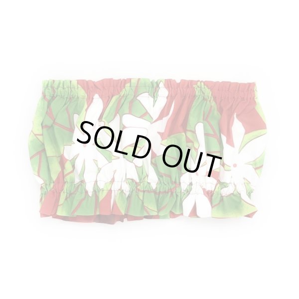 画像4: ハワイアン フラ ケイキ チューブトップ サイズ130号 ティアレ柄 レッド (a) (4)