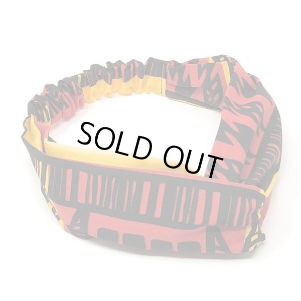 画像6: ハワイアン ファブリック ターバン・ヘアバンド カヒコ柄 YELLOW/BLACK (6)