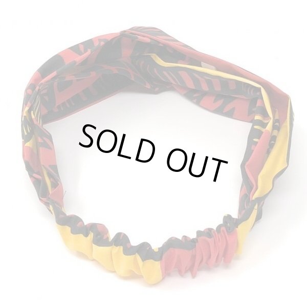 画像7: ハワイアン ファブリック ターバン・ヘアバンド カヒコ柄 YELLOW/BLACK (7)