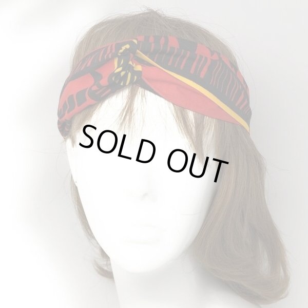 画像5: ハワイアン ファブリック ターバン・ヘアバンド カヒコ柄 YELLOW/BLACK (5)