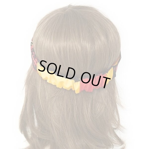 画像3: ハワイアン ファブリック ターバン・ヘアバンド カヒコ柄 YELLOW/BLACK (3)