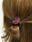 画像5: フランス 世界の飾りボタン ヘアゴム ジオメトリック レッド