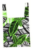 画像2: ハワイアン エコバッグ  レジ袋 LLサイズジオメトリック柄 ブラック-グリーン