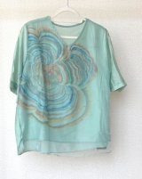 画像: MAMARLINEセレクト オーガンジーブラウス ミント M-L