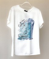 画像: MAMARLINEセレクト おしゃれTシャツ ブルー L〜LL