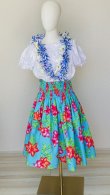画像8: シングルパウスカート スカート丈７０cm モハラ柄 ターコイズ