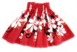 画像1: MAMARLINEシングルパウスカート お子様用55丈ティアレ柄 レッド