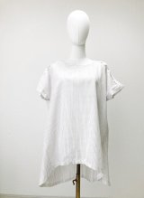 画像: MAMARLINEセレクト　お花のチュニック ブラウン　フリーサイズ