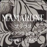 画像: ハワイアン ファブリック Aラインブラウス レフア柄 ブラック Mサイズ