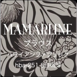 画像: ハワイアン ファブリック Aラインブラウス レフア柄 ブラック Mサイズ