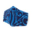 画像6: ハワイアン ファッション マスク（3D扇型・蒸れにくい・ファンデーション対策対応） カヒコ柄 ブルー Lサイズ