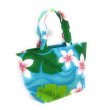 画像6: ハワイアン ミニ トートバッグ プリメリア柄 ブルー