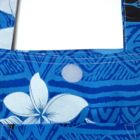 画像: 斜めがけぺったんこハワイアントートバッグ プリメリア柄（ブルー）