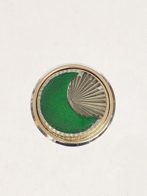 画像1: ゴルフ用グリーンマーカー イタリア 七宝焼き 飾りボタン 直径２.５cm グリーン