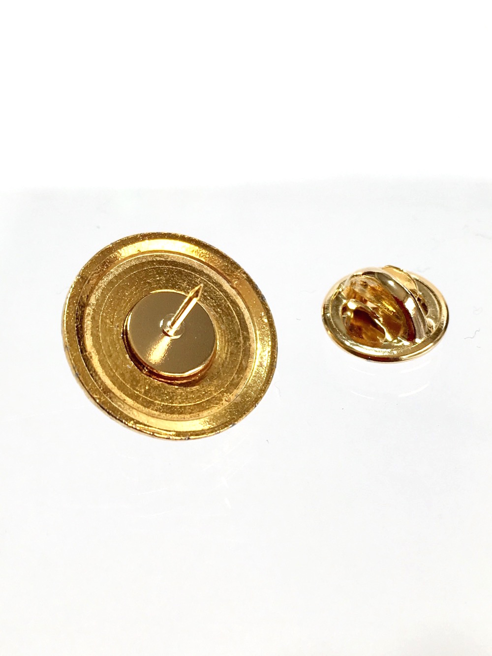 画像3: 世界の飾りボタン ピンブローチ ゴールド