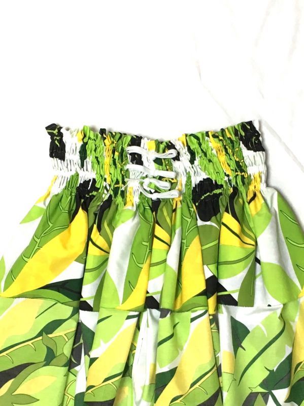 画像4: シングルパウスカート マイア柄 スカート丈７４cm グリーン