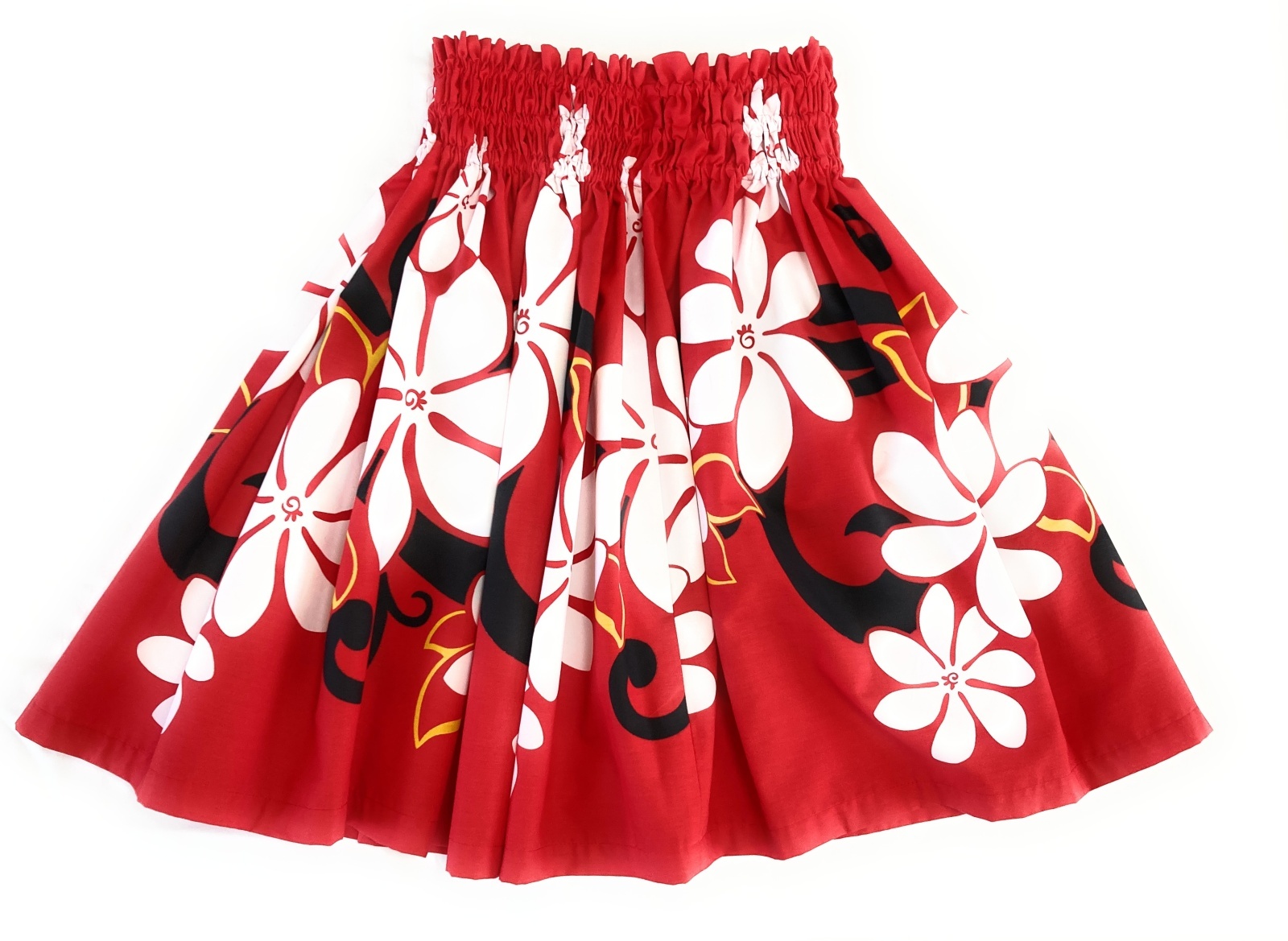 画像3: MAMARLINEシングルパウスカート お子様用55丈ティアレ柄 レッド